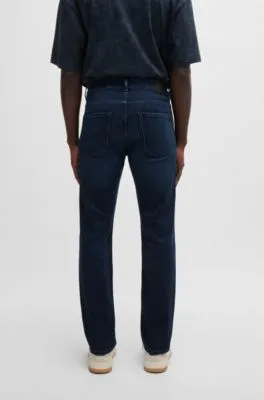 Delaware Slim-fit jeans in dark-blue stretch denim