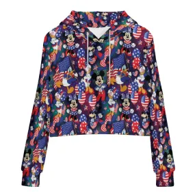 Disney America Women's Cropped Hoodie