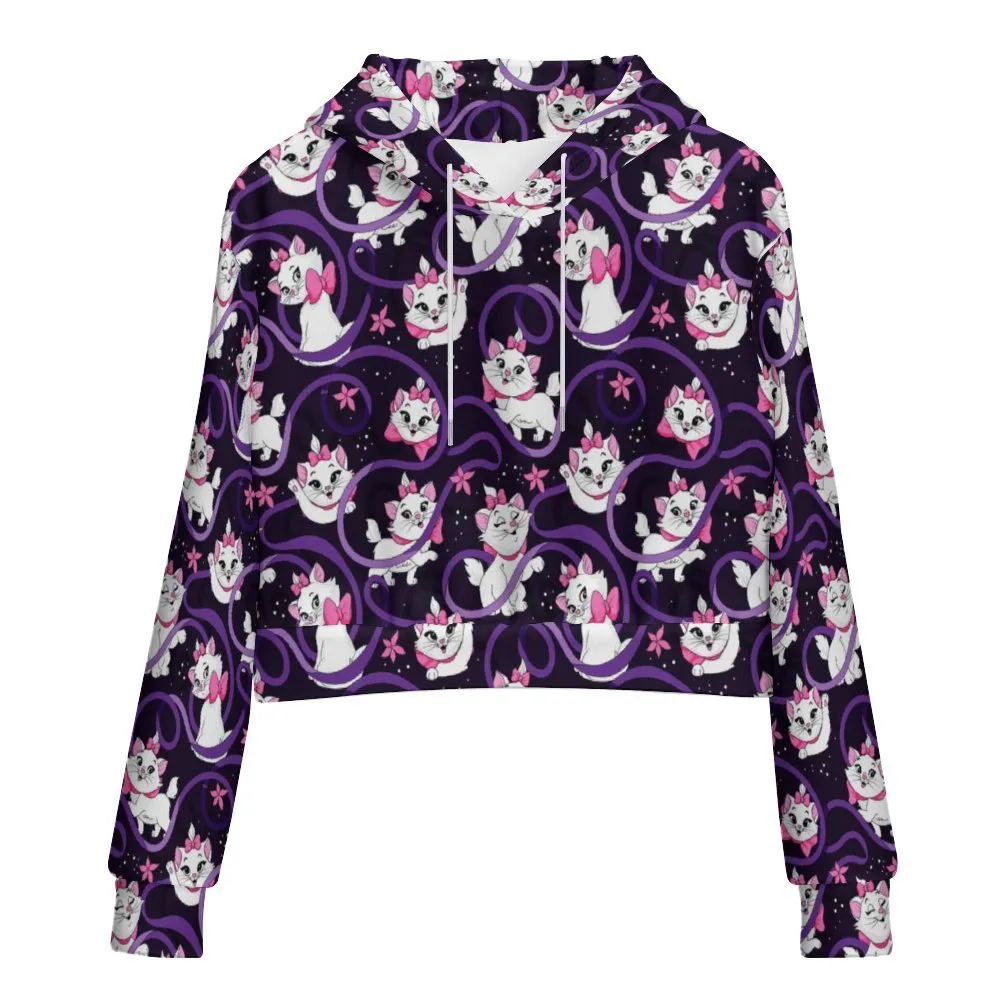 Disney Aristocats Marie Because I'm A Lady Women's Cropped Hoodie