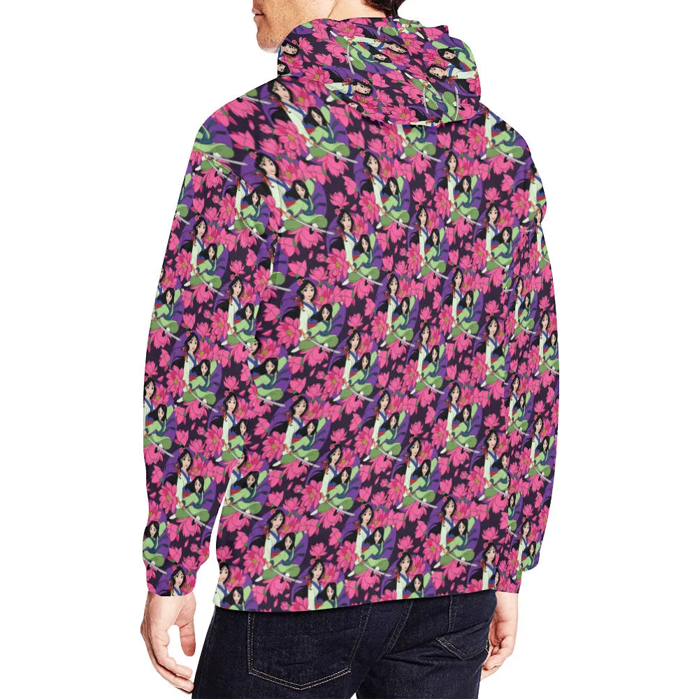 Disney Mulan Blooming Flowers Hoodie for Men