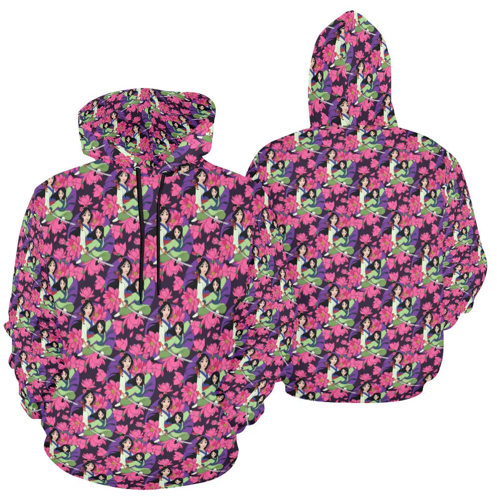 Disney Mulan Blooming Flowers Hoodie for Men