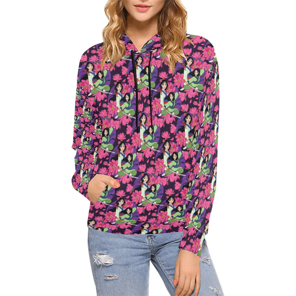 Disney Mulan Blooming Flowers Hoodie for Women