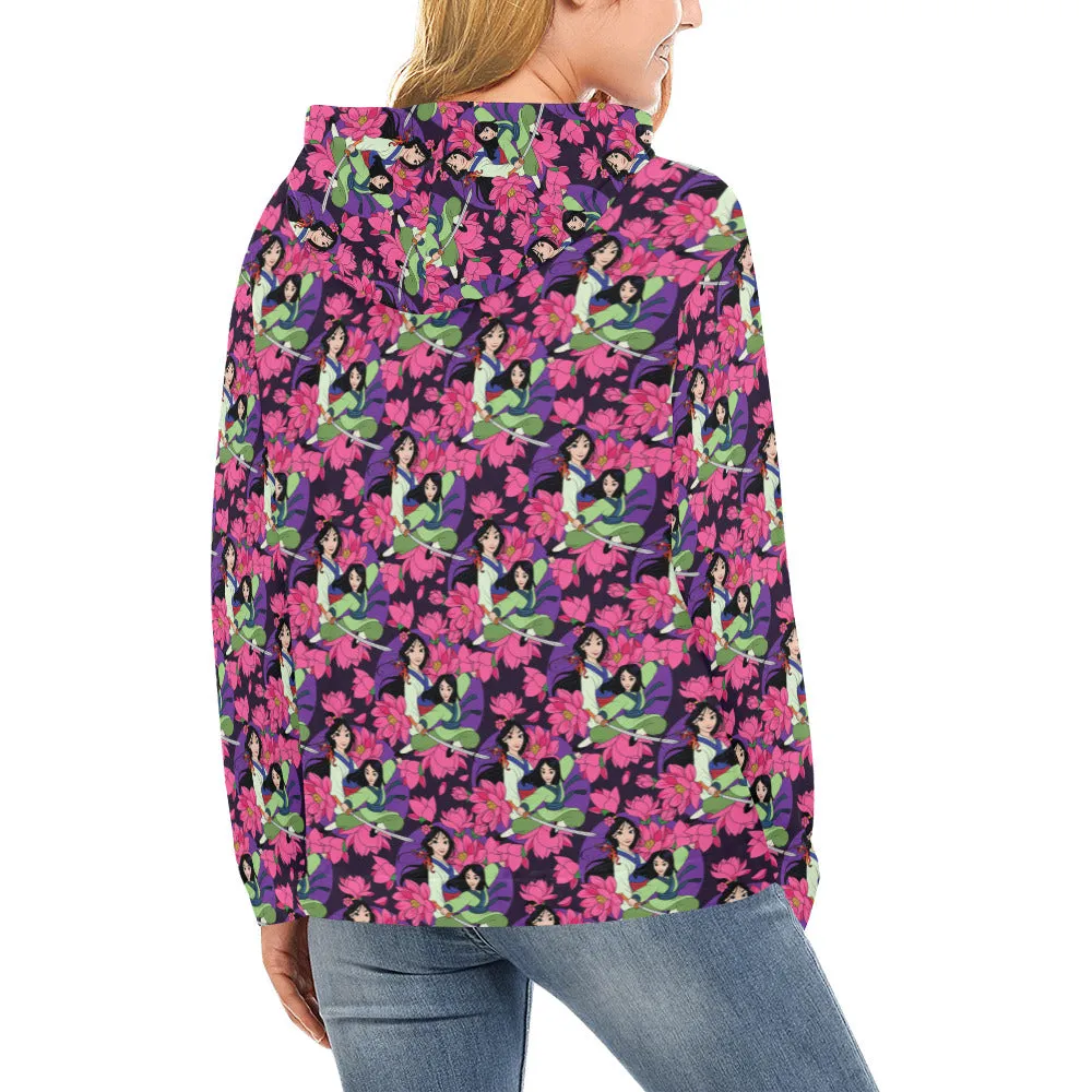 Disney Mulan Blooming Flowers Hoodie for Women