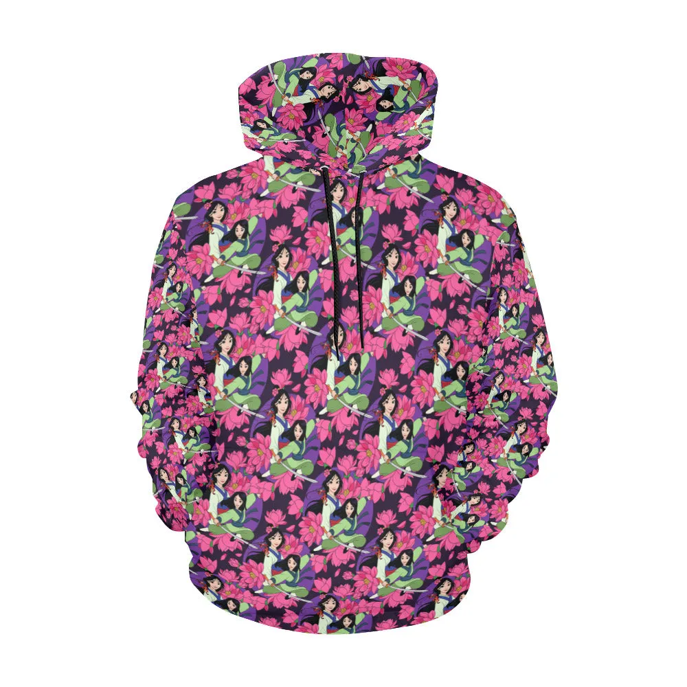 Disney Mulan Blooming Flowers Hoodie for Women