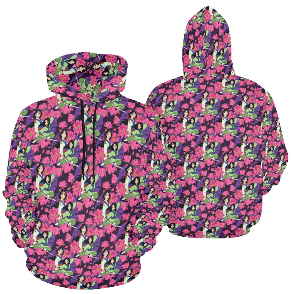 Disney Mulan Blooming Flowers Hoodie for Women