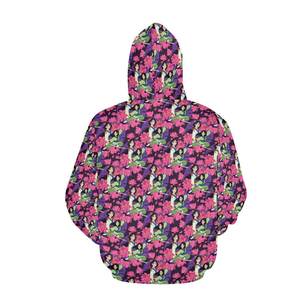 Disney Mulan Blooming Flowers Hoodie for Women