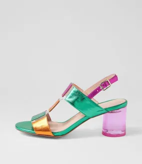 DJANGO & JULIETTE Seymour Bright Metallic Multi Sandals