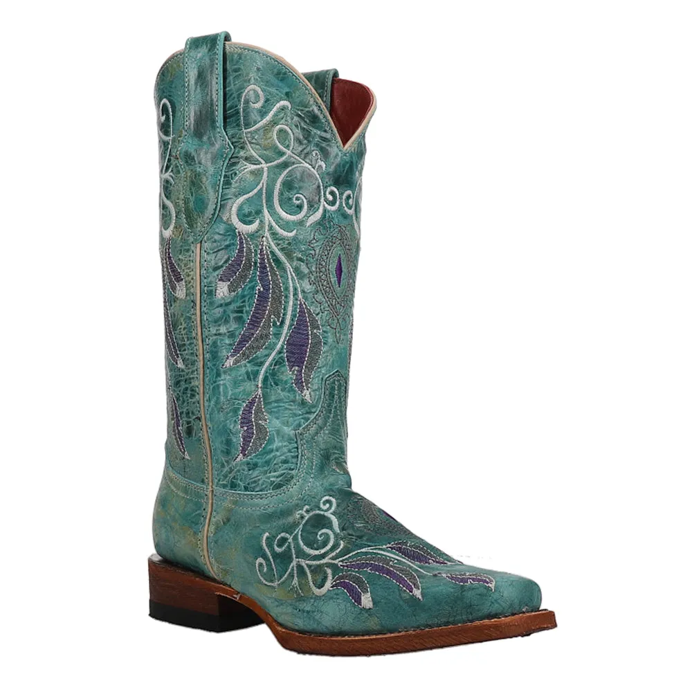 Dreamer Embroidered Square Toe Cowboy Boots