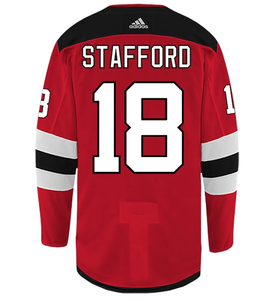 Drew Stafford New Jersey Devils Adidas Authentic Home NHL Hockey Jersey     