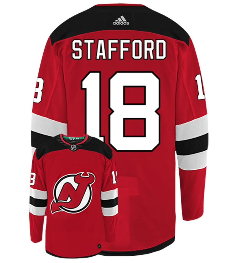 Drew Stafford New Jersey Devils Adidas Authentic Home NHL Hockey Jersey     