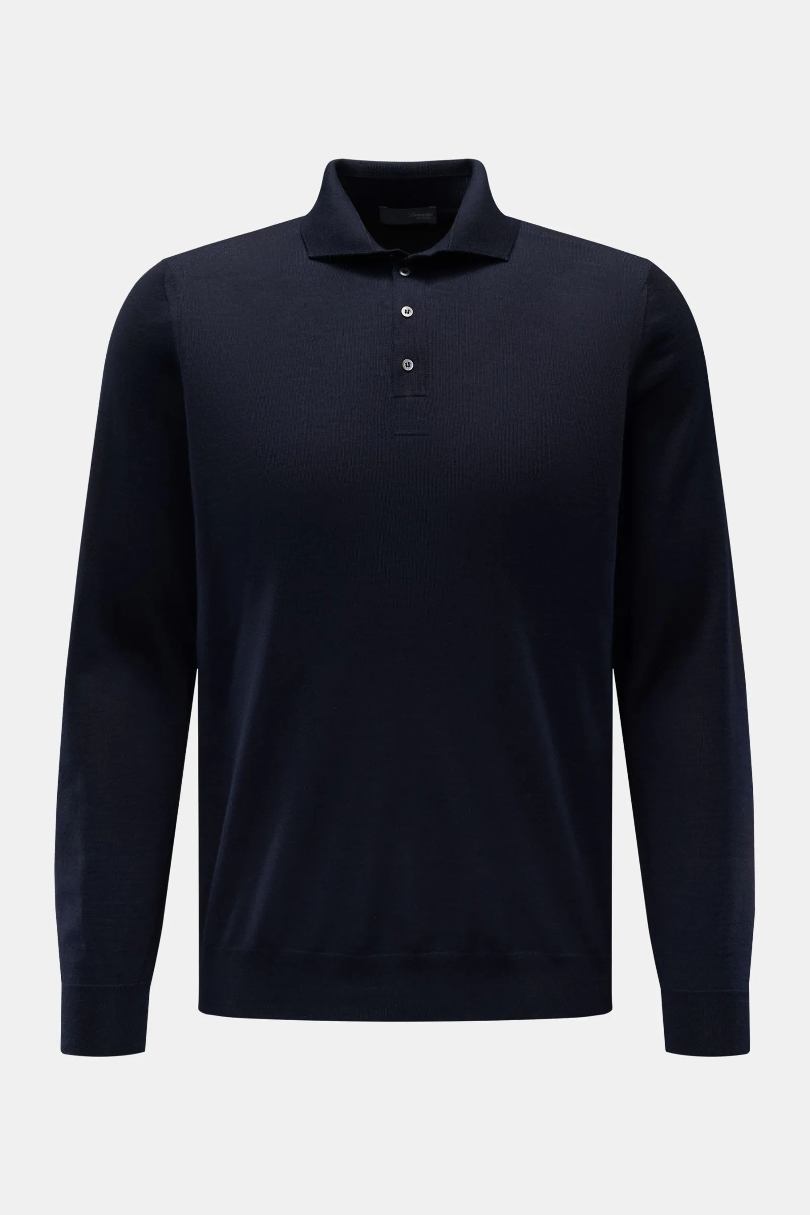 DRUMOHR Merino knit polo navy