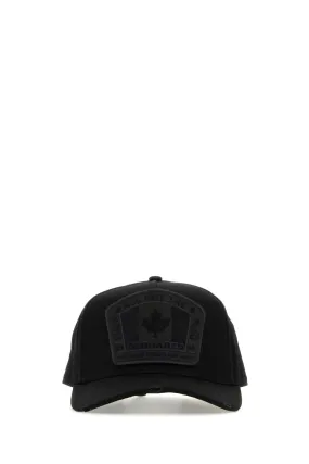 Dsquared Black Cotton Baseball Cap