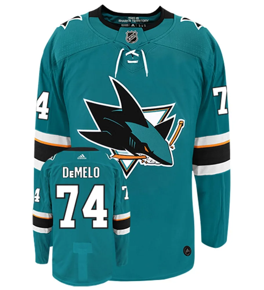 Dylan DeMelo San Jose Sharks Adidas Authentic Home NHL Hockey Jersey     