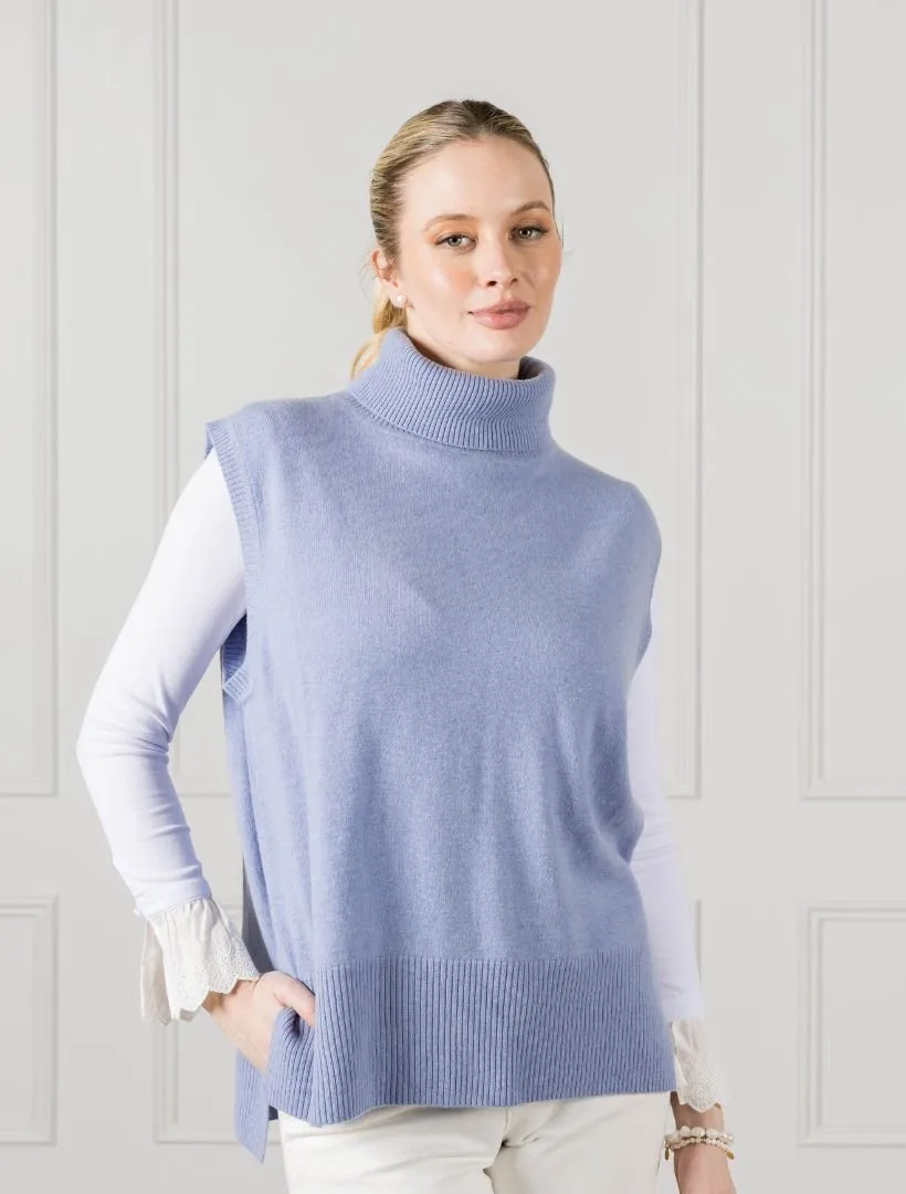 Eleanor Knit Vest Cloudy Blue - FINAL SALE