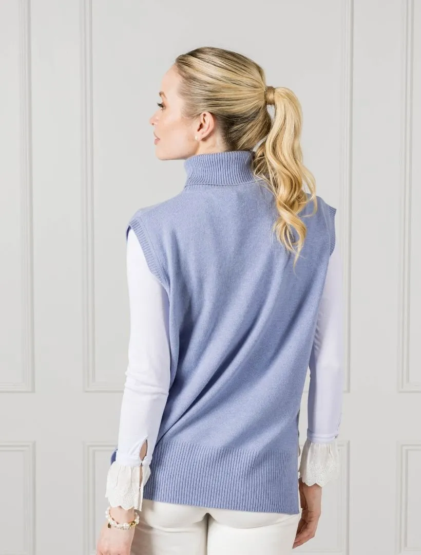 Eleanor Knit Vest Cloudy Blue - FINAL SALE