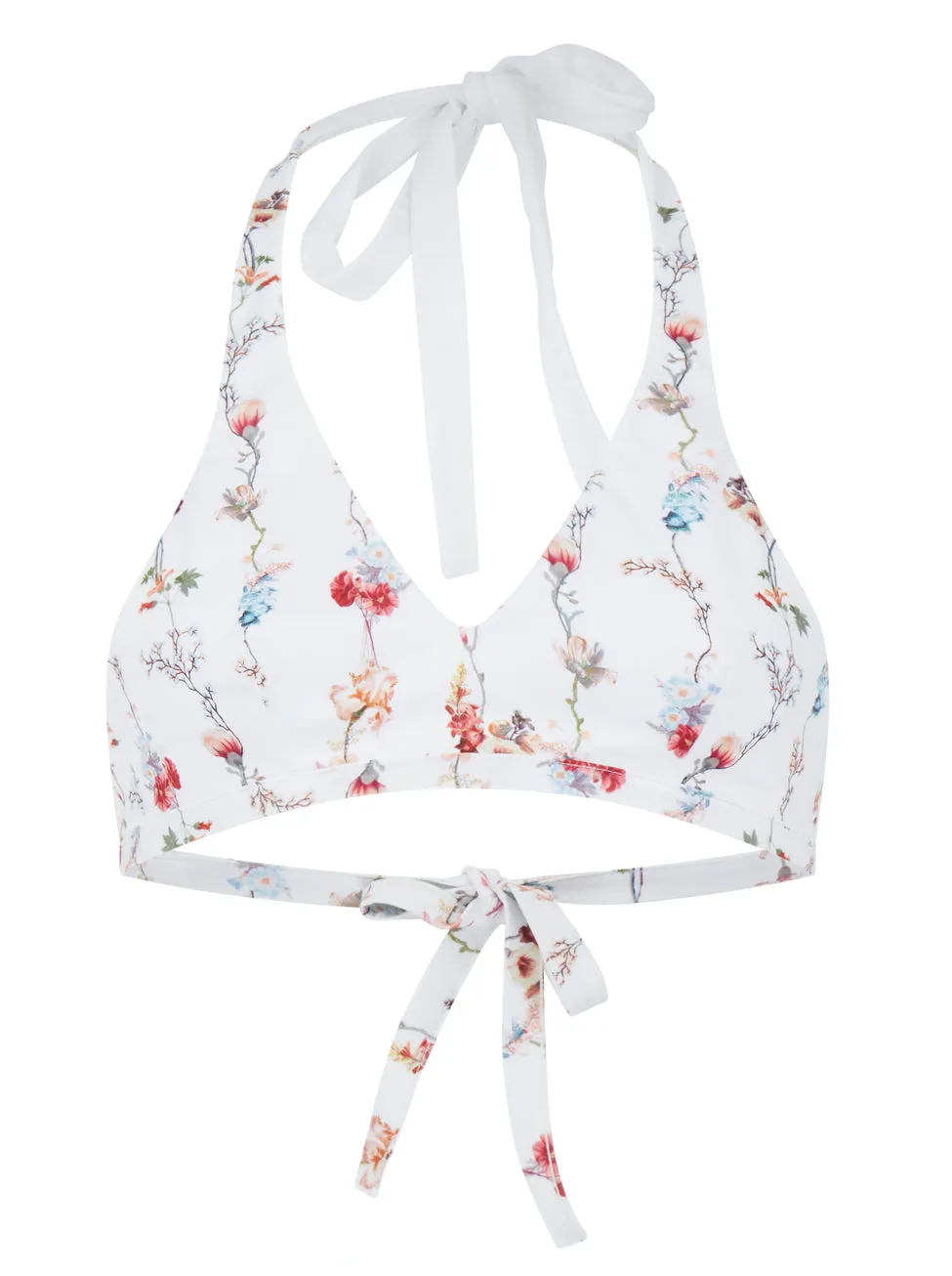 Eliza Halterneck Bikini Top White