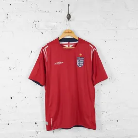 England 2006 Away Football Shirt - Red - L