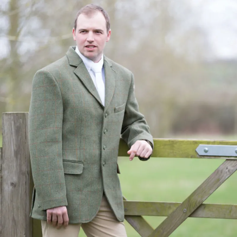 Equetech Men's Claydon Tweed Jacket in Green - WEB EXCLUSIVE