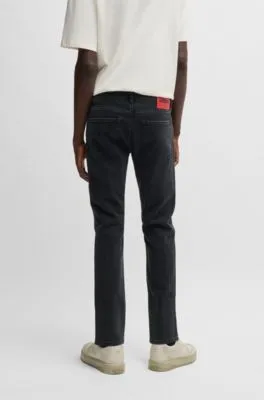 Extra-slim-fit jeans in black soft-touch denim