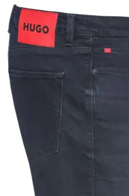 Extra-slim-fit jeans in blue-black stretch denim