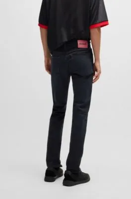 Extra-slim-fit jeans in blue-black stretch denim