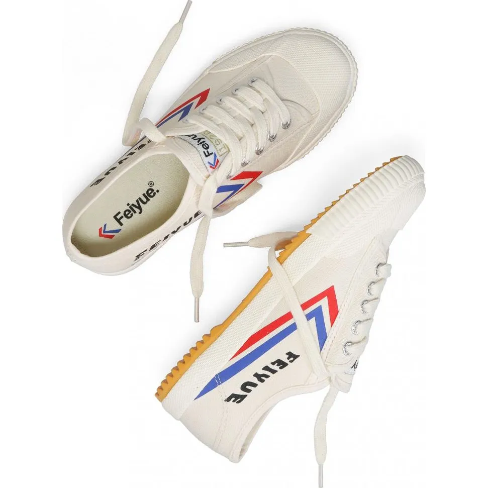 Feiyue Fe Lo 1920 Canvas Trainers - Ivory/Blue/Red