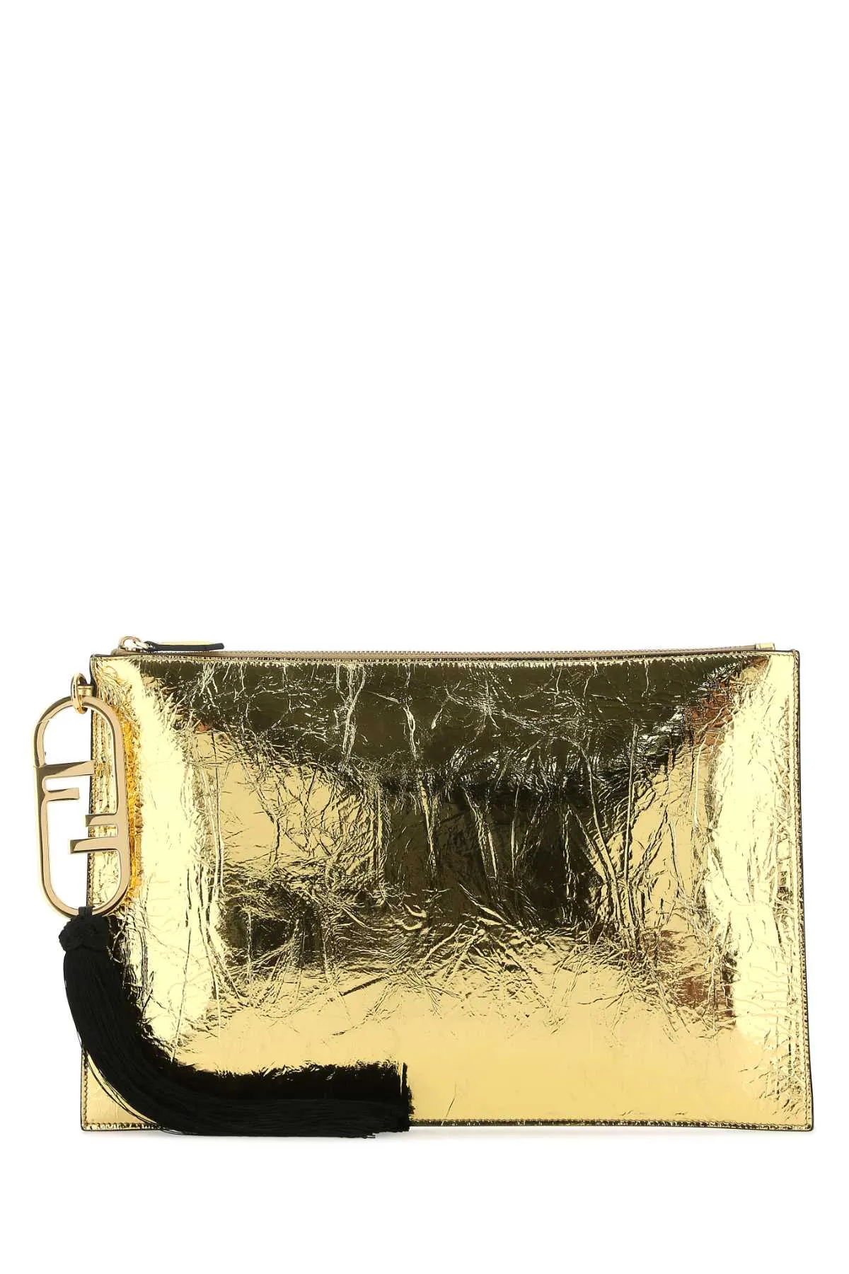 Fendi FF Plaque Zipped Clutch Bag