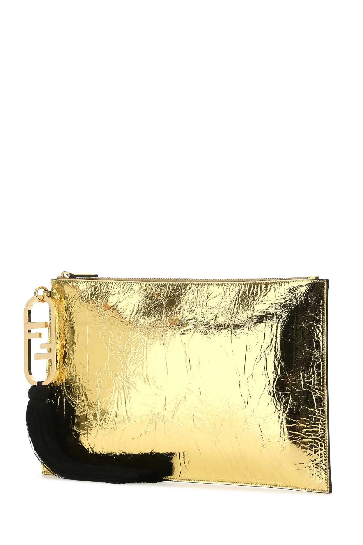 Fendi FF Plaque Zipped Clutch Bag