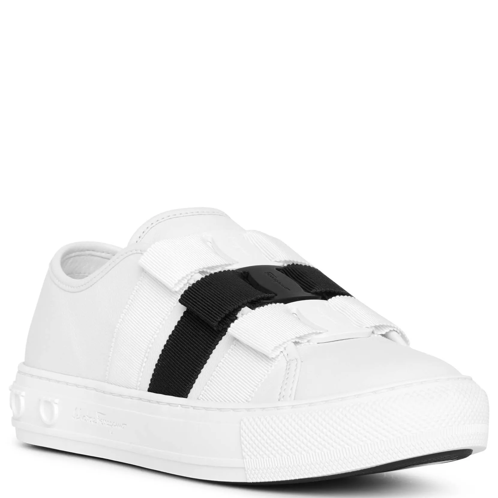 Ferragamo Nataly white bow sneakers