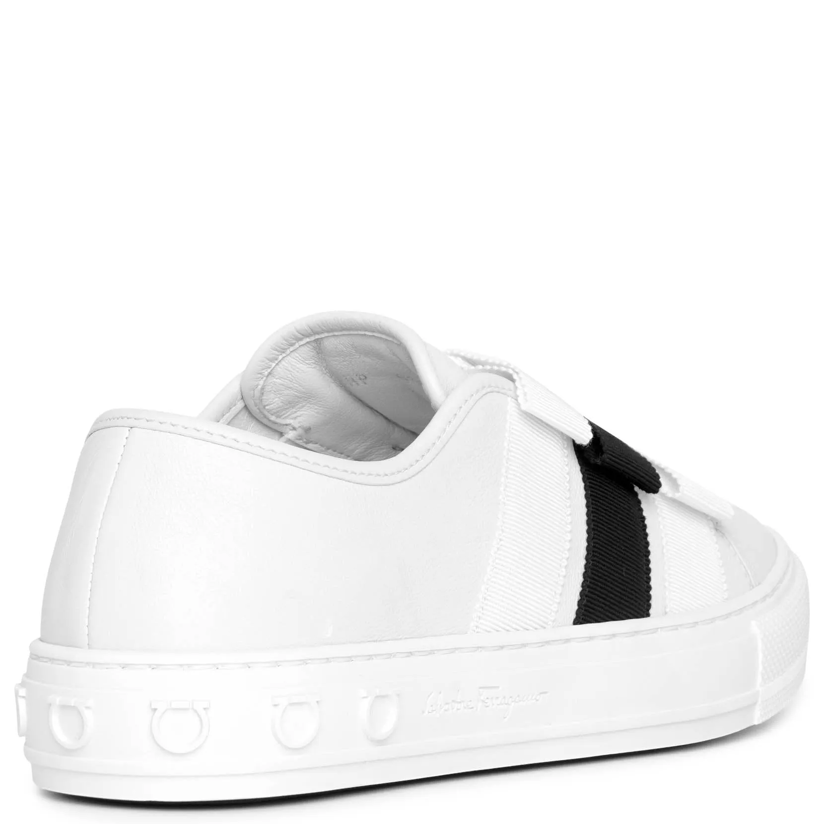 Ferragamo Nataly white bow sneakers