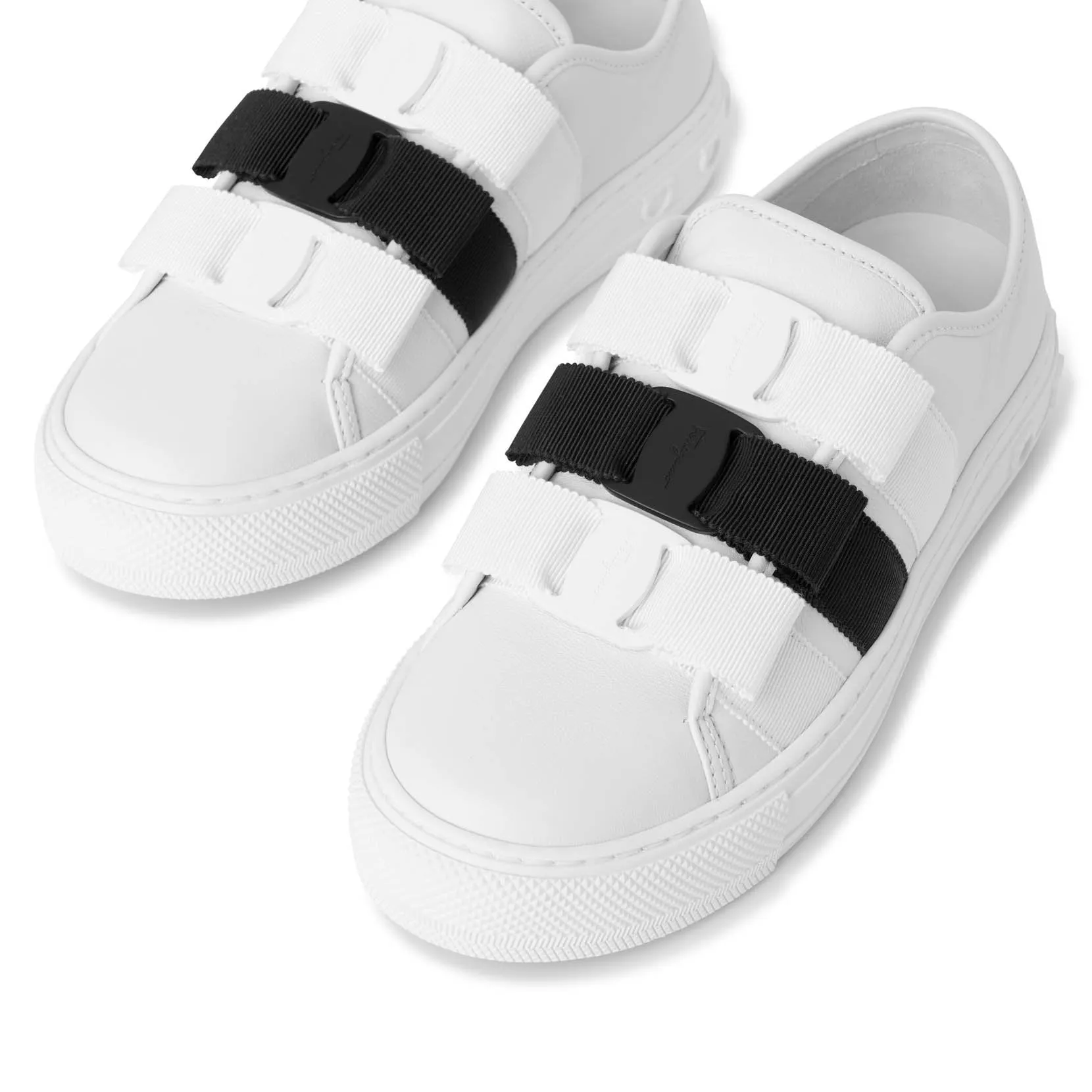 Ferragamo Nataly white bow sneakers