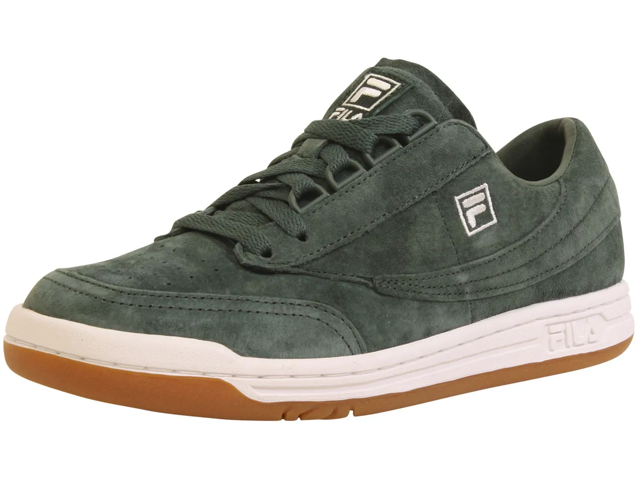 Fila Men's Original Tennis Premium Sneakers Low Top Sycamore/White/Gum Sz: 10.5