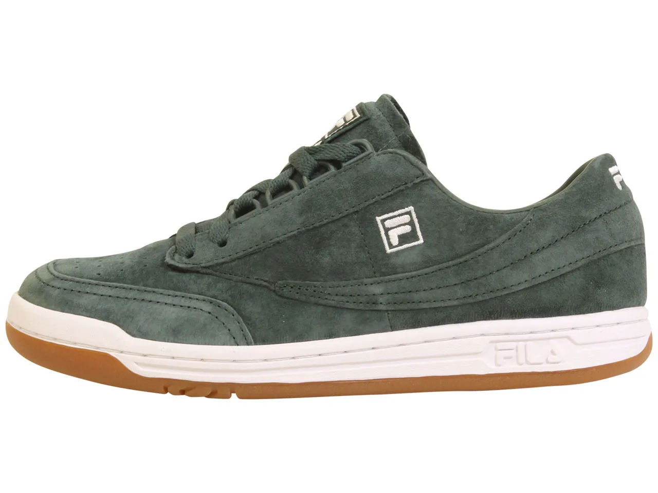 Fila Men's Original Tennis Premium Sneakers Low Top Sycamore/White/Gum Sz: 10.5