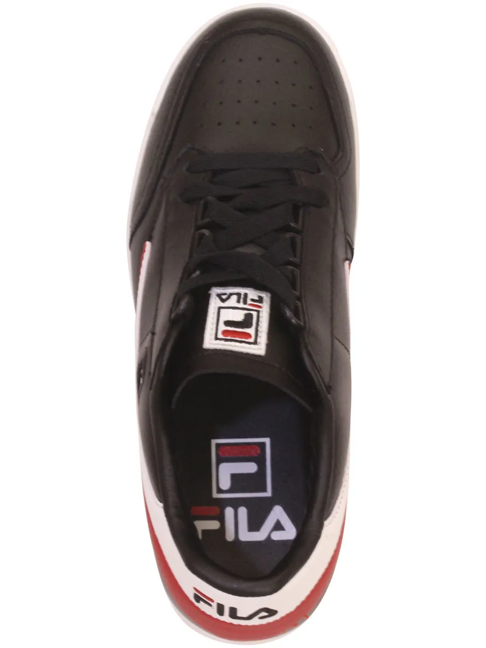 Fila Men's Original Tennis Sneakers Low Top Black/White/Red Sz: 10 1VT13040