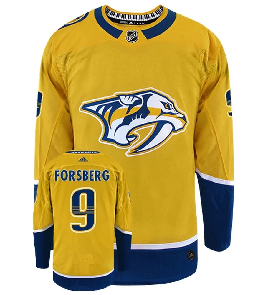 Filip Forsberg Nashville Predators Adidas Primegreen Authentic NHL Hockey Jersey     