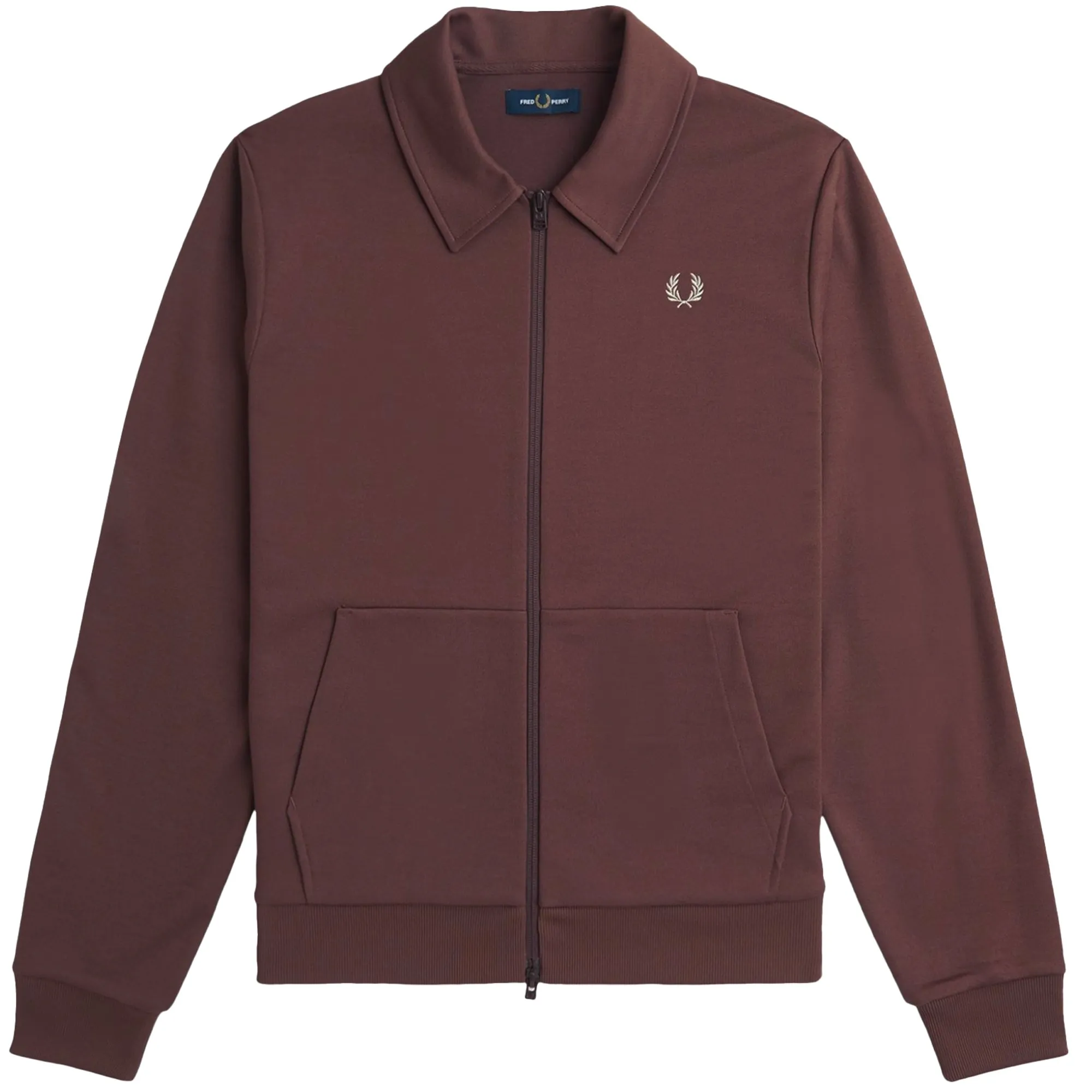 Fred Perry  Tape Detail Collared Track Jacket - Carrington Brick