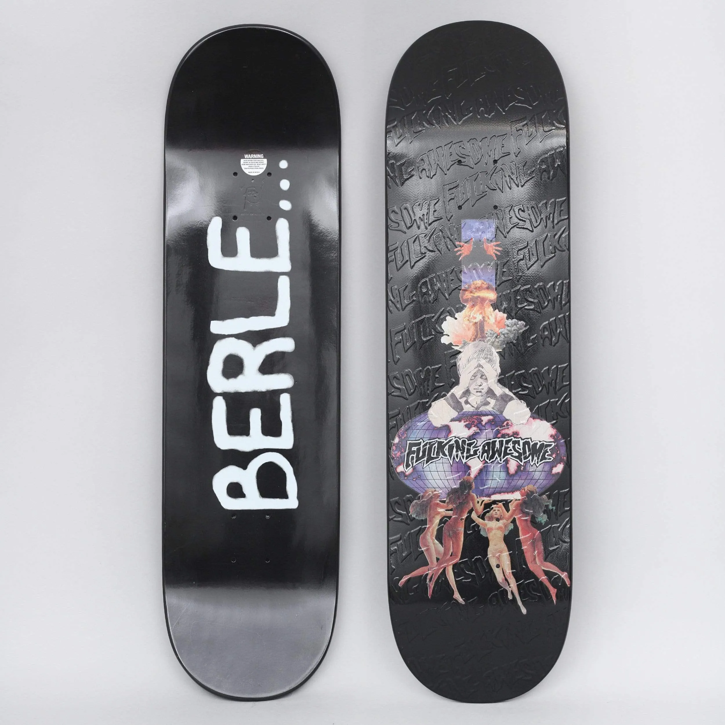 Fucking Awesome 8.5 Berle Dipped Skateboard Deck Black