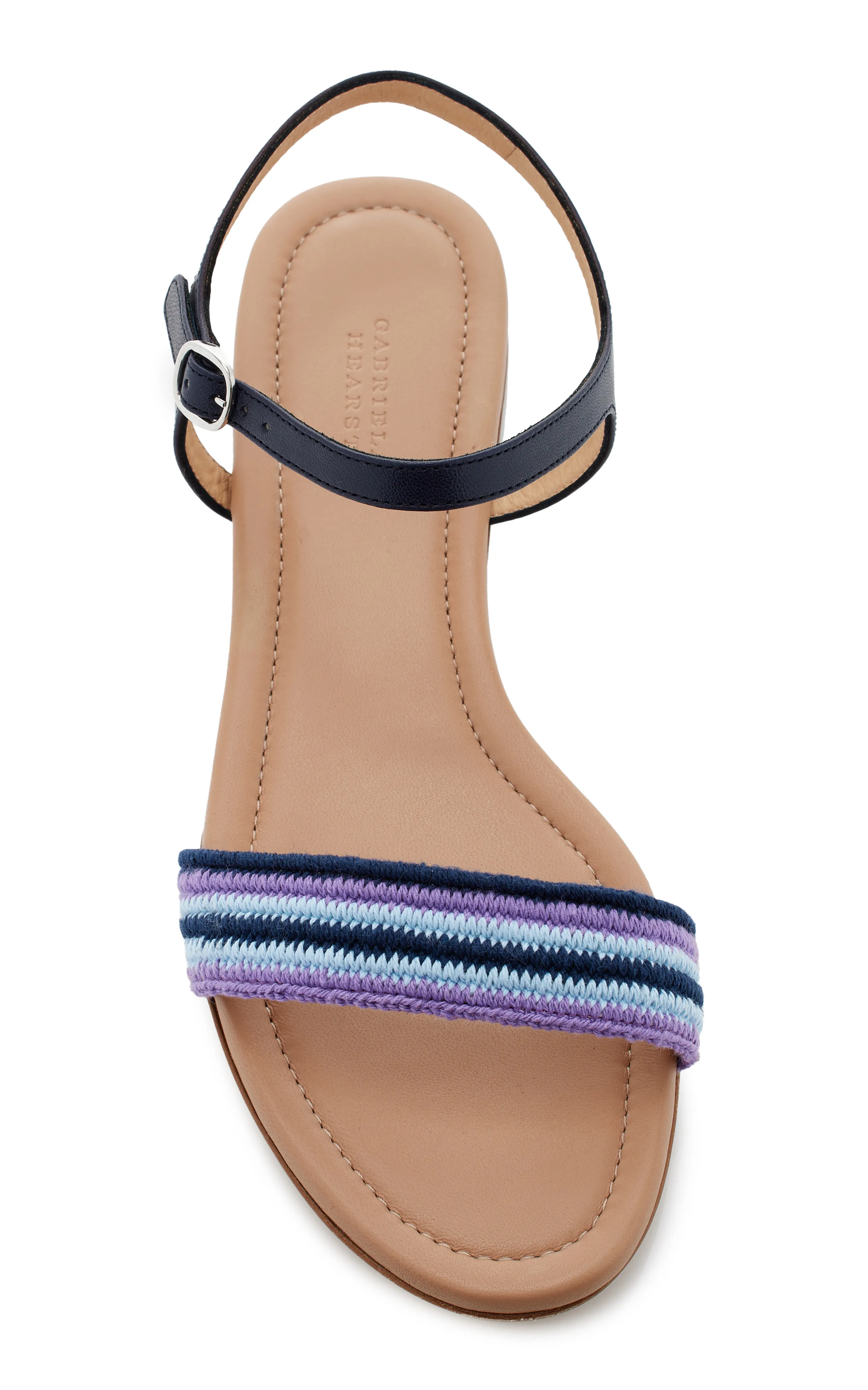 Gabriela Hearst Alexi Crochet-Detailed Leather Sandals