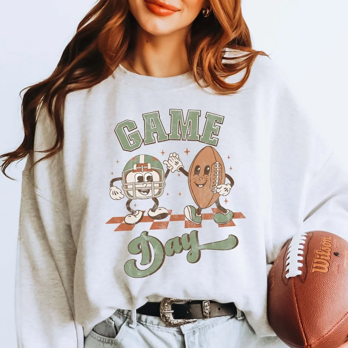 Game Day Football Friends Wholesale Sweatshirt - Quick Shipping