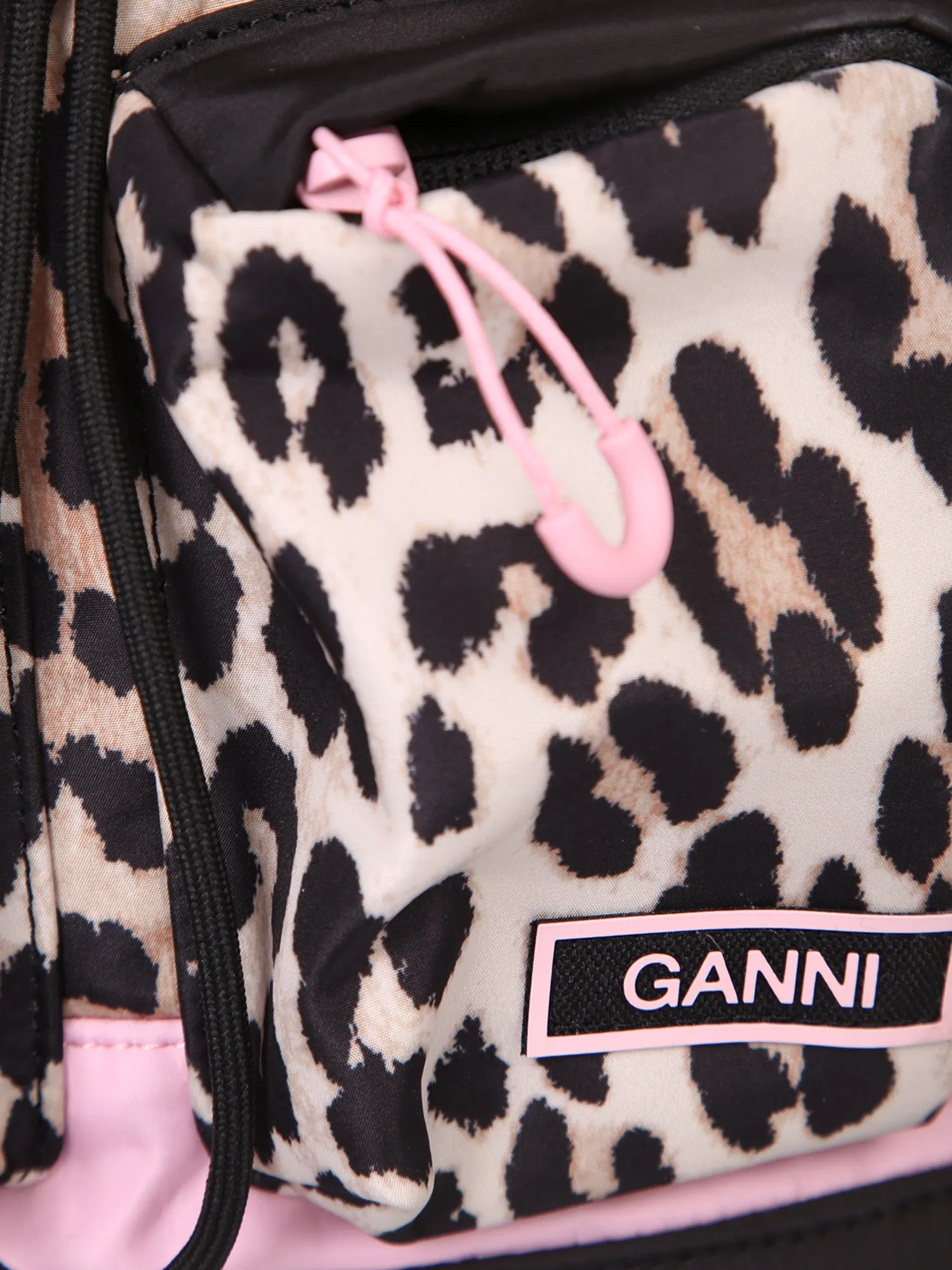 Ganni Leopard Printed Backpack