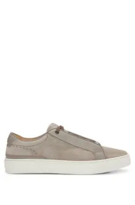 Gary Italian-made trainers in leather and suede