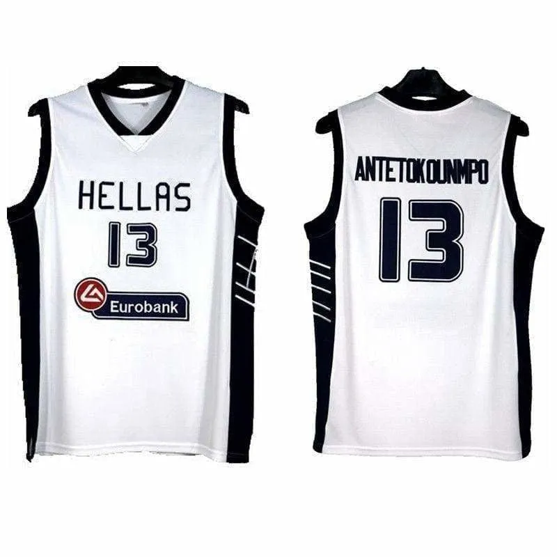 Giannis Greece Throwback Basketball Jersey