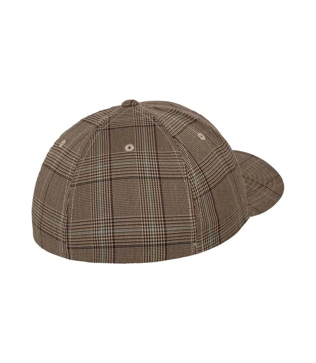 Glen checked baseball cap brown/khaki Flexfit