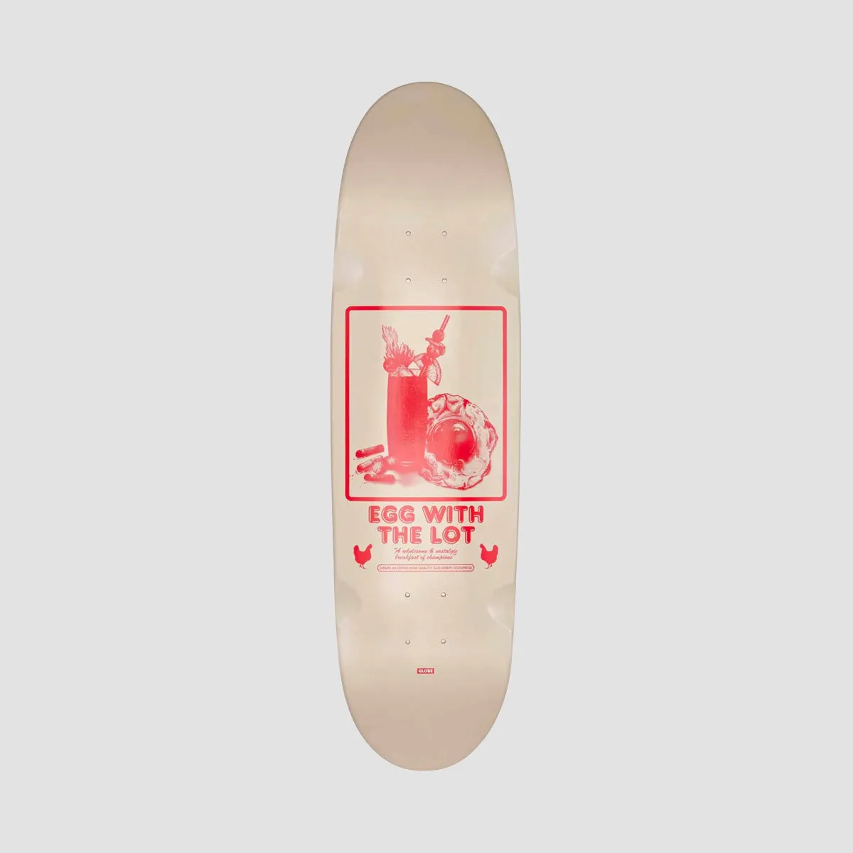 Globe Eggy Skateboard Deck Off-White/The Lot - 8.625"