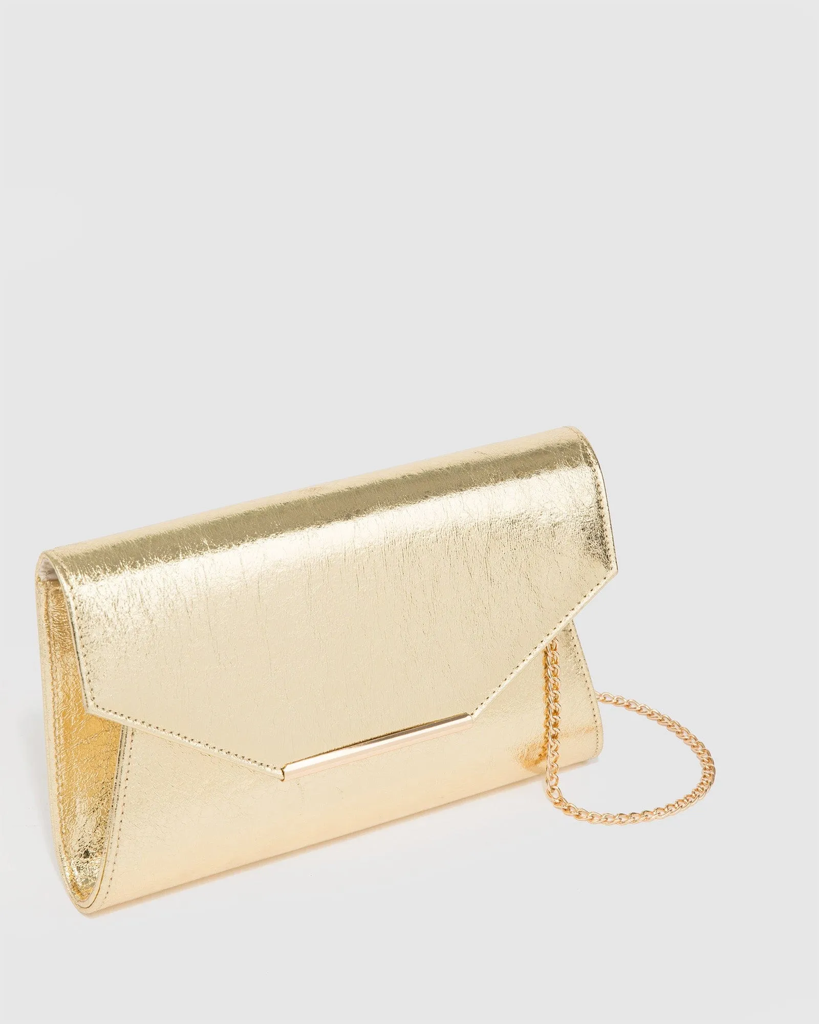 Gold Brianna Clutch Bag