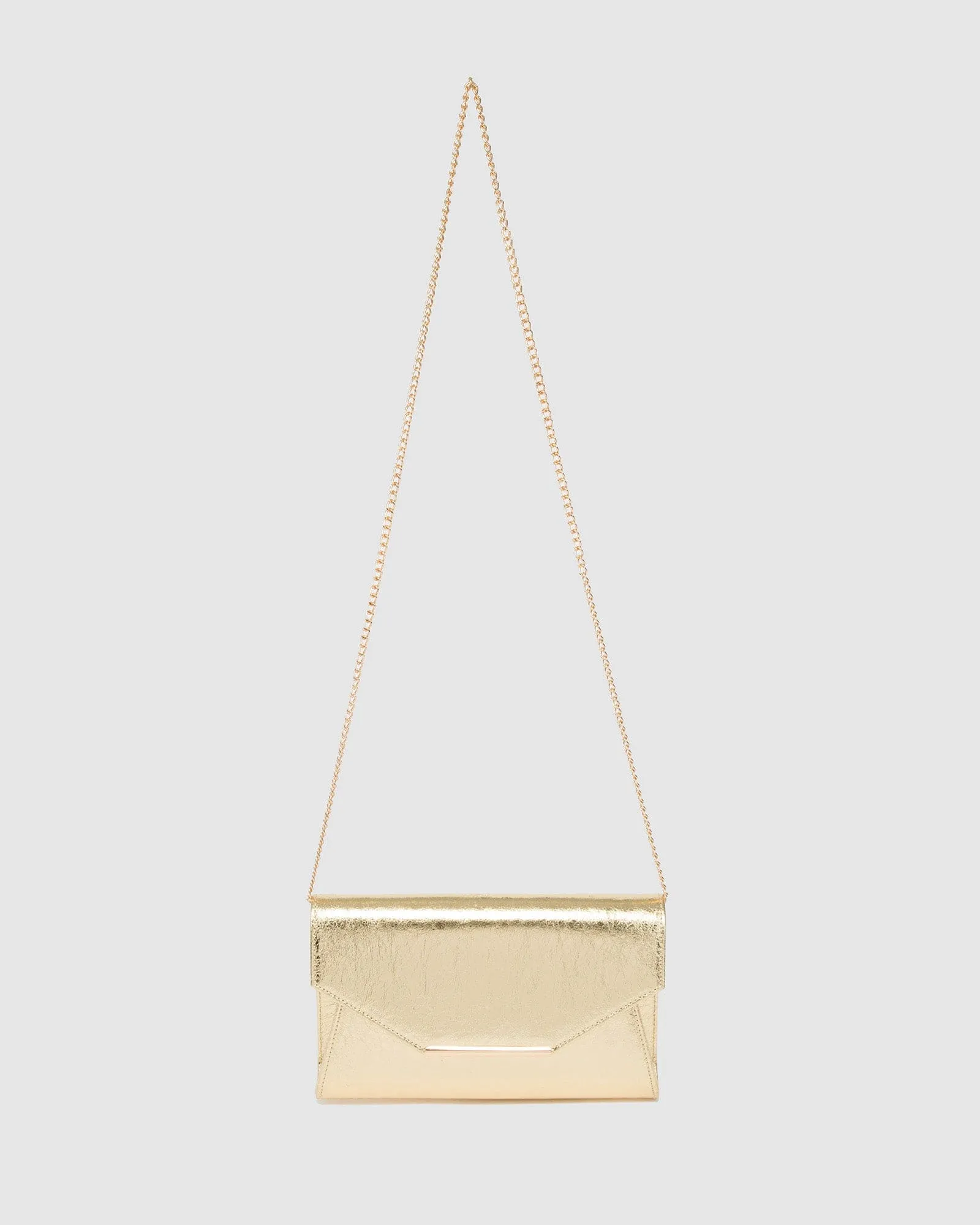 Gold Brianna Clutch Bag