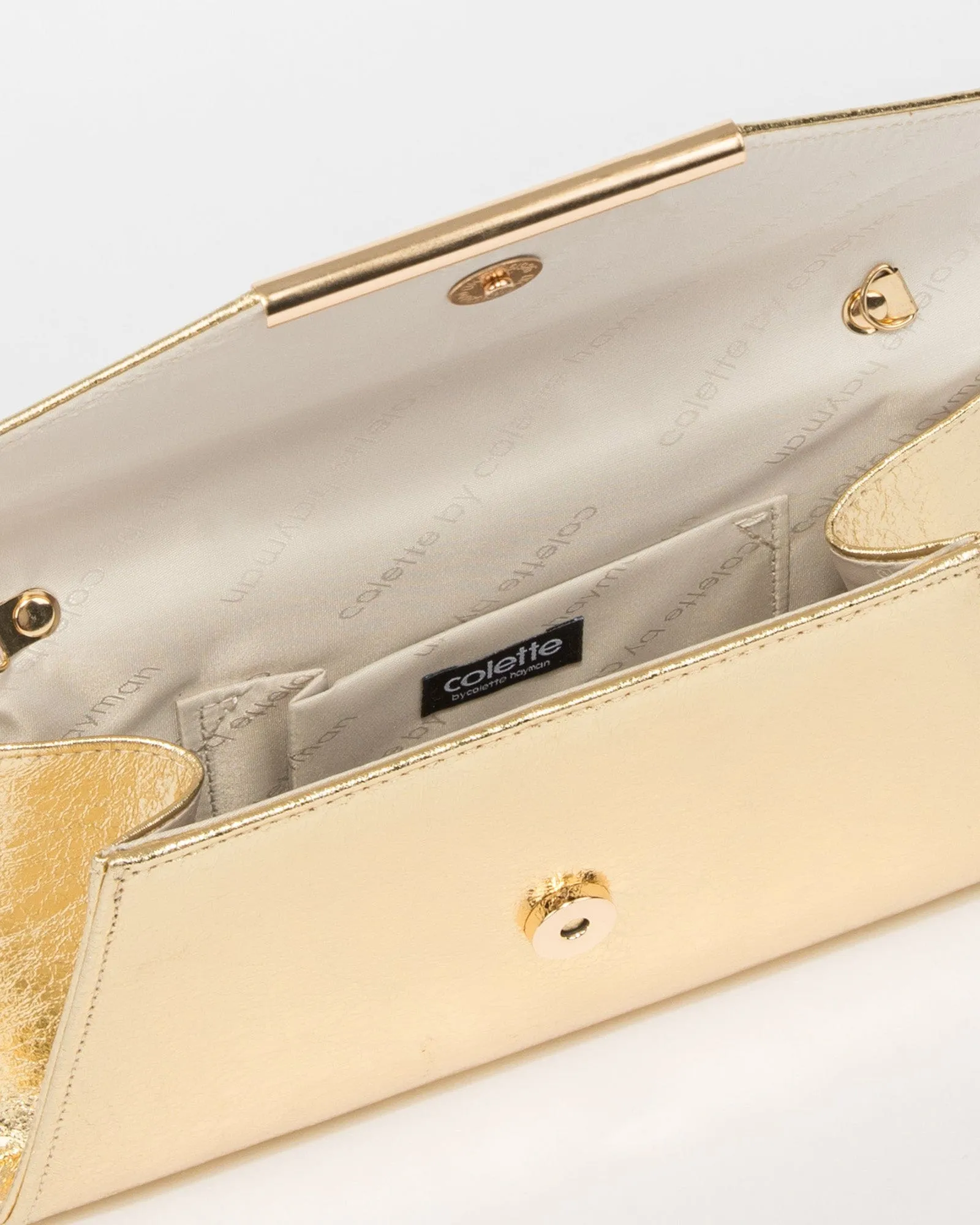 Gold Brianna Clutch Bag