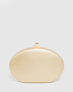 Gold Gracie Hardcase Clutch Bag