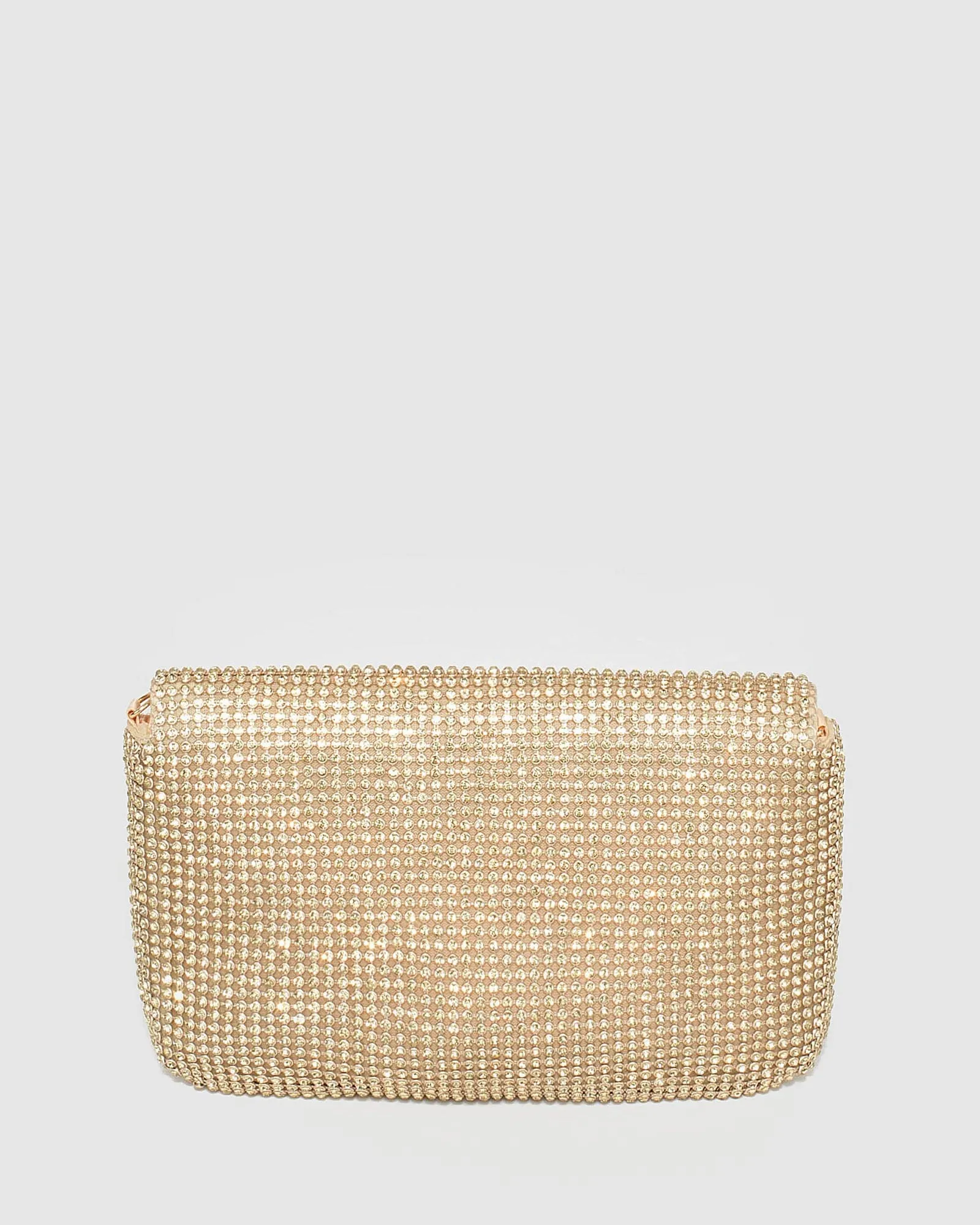 Gold Jamila Disc Clutch Bag