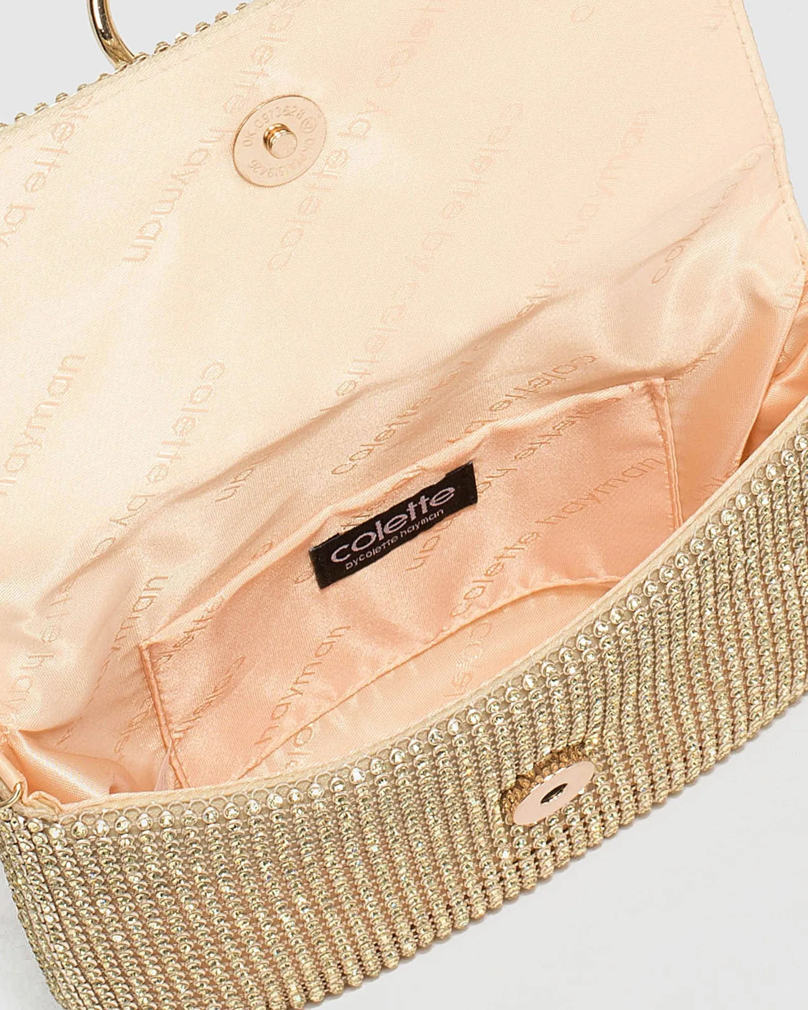 Gold Jamila Disc Clutch Bag